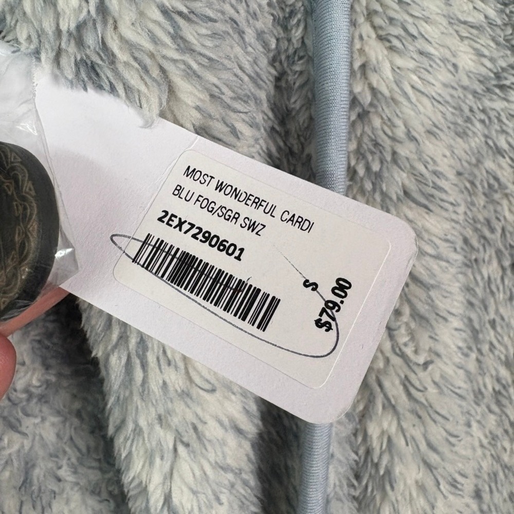 NWT SOFT SURROUNDINGS Most Wonderful Cardi Women's Small Blue Fleece Cardigan - Picture 7 of 9